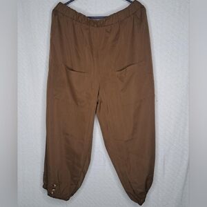 Elegant Brown Wide Leg Pants